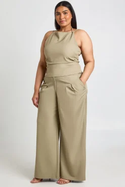 Pantalon Large Tailleur Grande Taille