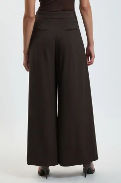 Pantalon Large Tailleur À Jambes Évasées