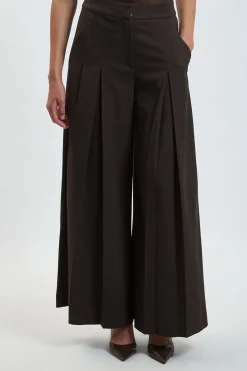 Pantalon Large Tailleur À Jambes Évasées