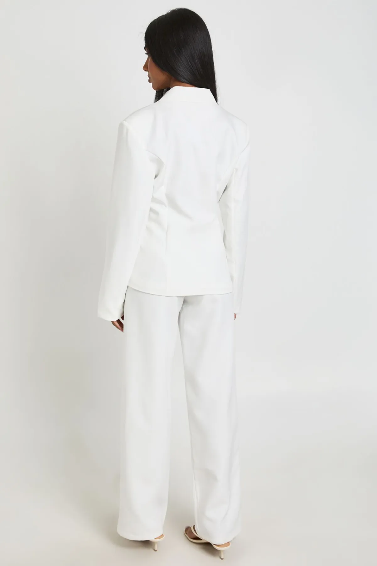 boohoo Pantalon Large Tailleur À Plis Devant<Femme Pantalons|Tailleurs