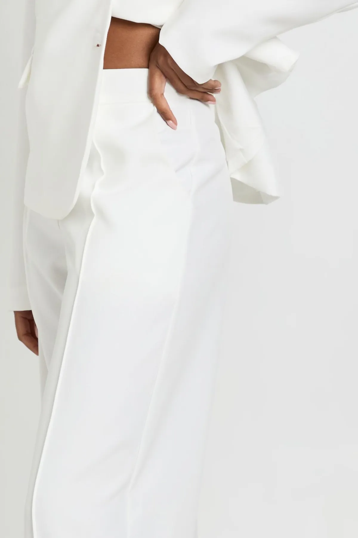 boohoo Pantalon Large Tailleur À Plis Devant<Femme Pantalons|Tailleurs