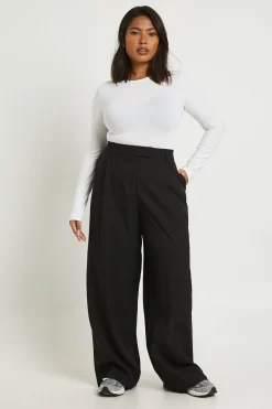 Pantalon Large Taillé Plus Boohoo Basics