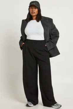 Pantalon Large Taillé Plus Boohoo Basics