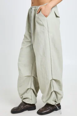 Pantalon Large Tall En Nylon Avec Cordon De Serrage