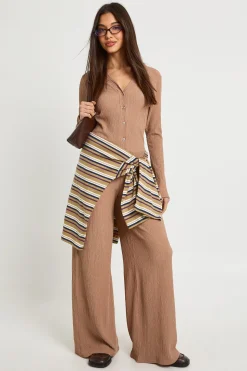 Pantalon Large Texturé