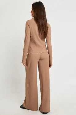 Pantalon Large Texturé