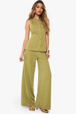 boohoo Pantalon Large Texturé<Femme Pantalons