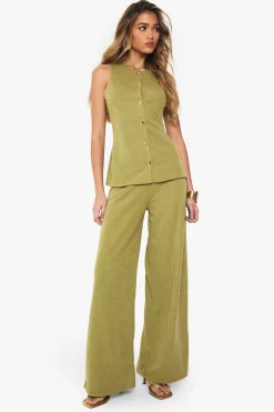 boohoo Pantalon Large Texturé<Femme Pantalons