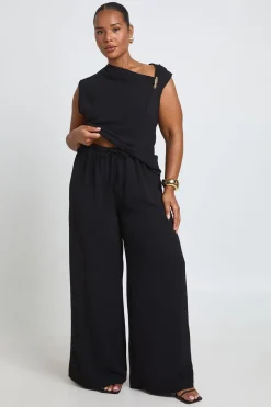 boohoo Pantalon Large Texturé Grande Taille<Femme Pantalons