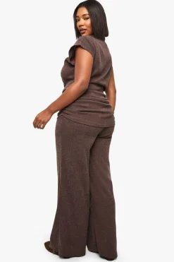 Pantalon Large Texturé Grande Taille