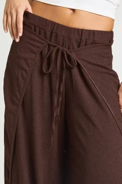 boohoo Pantalon Large Texturé À Nouer Sur Le Devant<Femme Pantalons