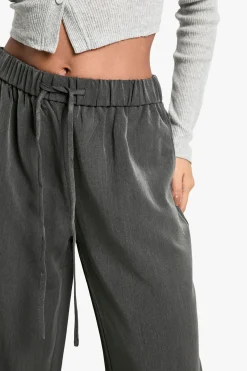 Pantalon Large Tissé À Cordon De Serrage