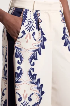 KarenMillen Pantalon Large Tissé À Imprimé Foulard<Femme Pantalons|Ensembles