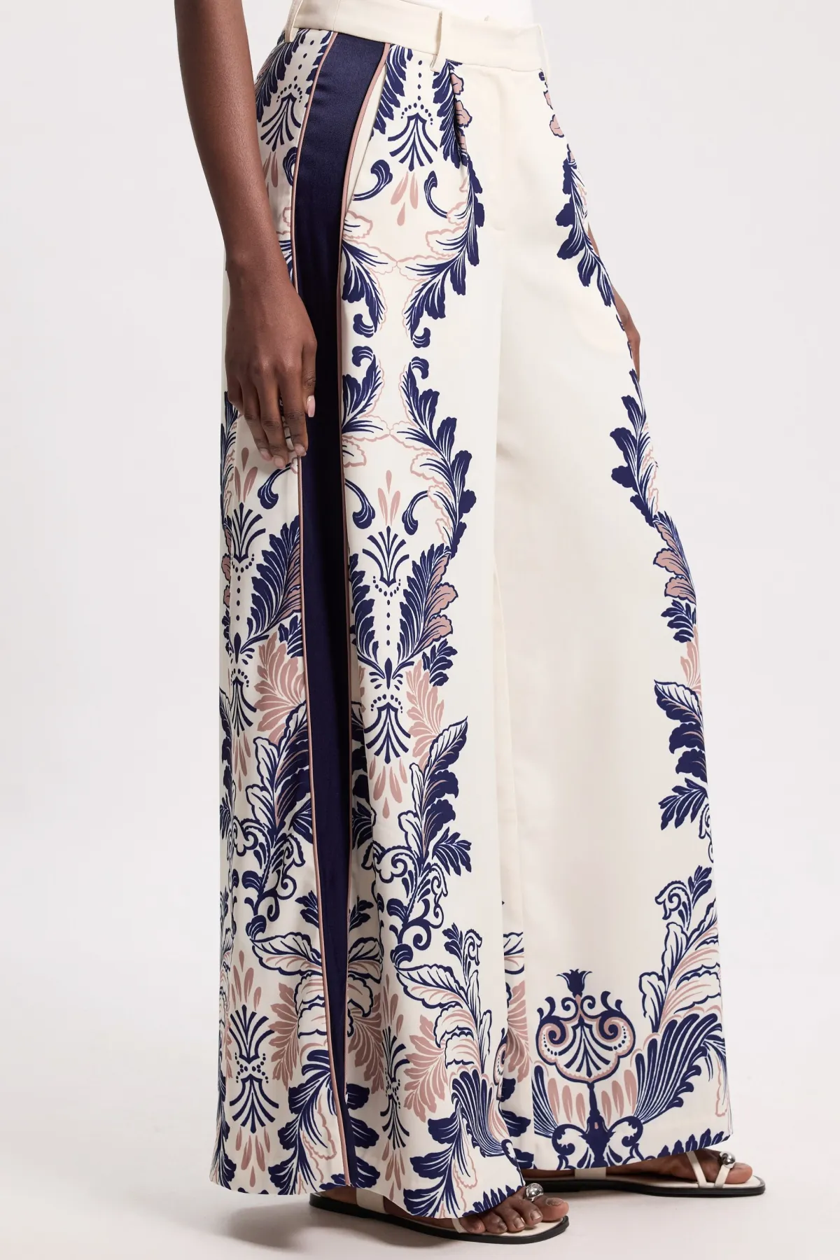 KarenMillen Pantalon Large Tissé À Imprimé Foulard<Femme Pantalons|Ensembles