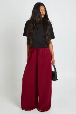 Pantalon Large Tissé Jambe Évasée Tall