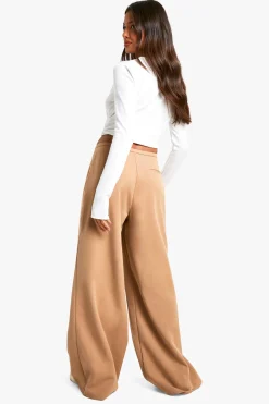 Pantalon Large Tissé À Plis