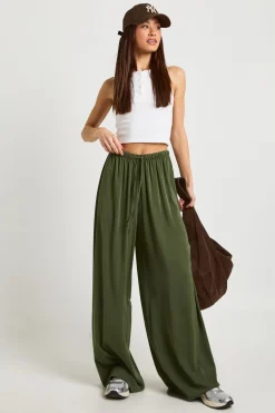boohoo Pantalon Large Tissé Taille Haute<Femme Pantalons