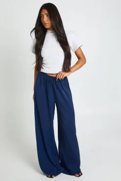 boohoo Pantalon Large Tissé Taille Haute<Femme Pantalons