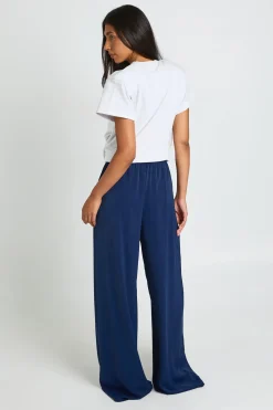 boohoo Pantalon Large Tissé Taille Haute<Femme Pantalons
