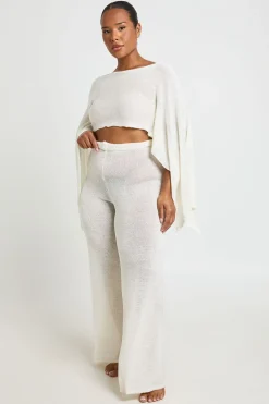 boohoo Pantalon Large Tricoté Grande Taille<Femme Tenues De Plage