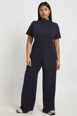 Pantalon Large Ultra Doux Taille Haute