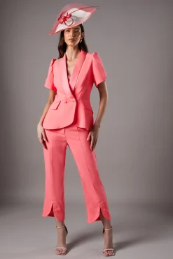 Pantalon Lisa Tan à Fente Frontale