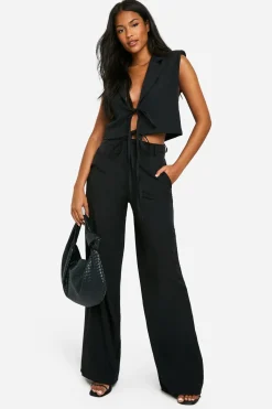 boohoo Pantalon long à jambe droite<Femme Pantalons
