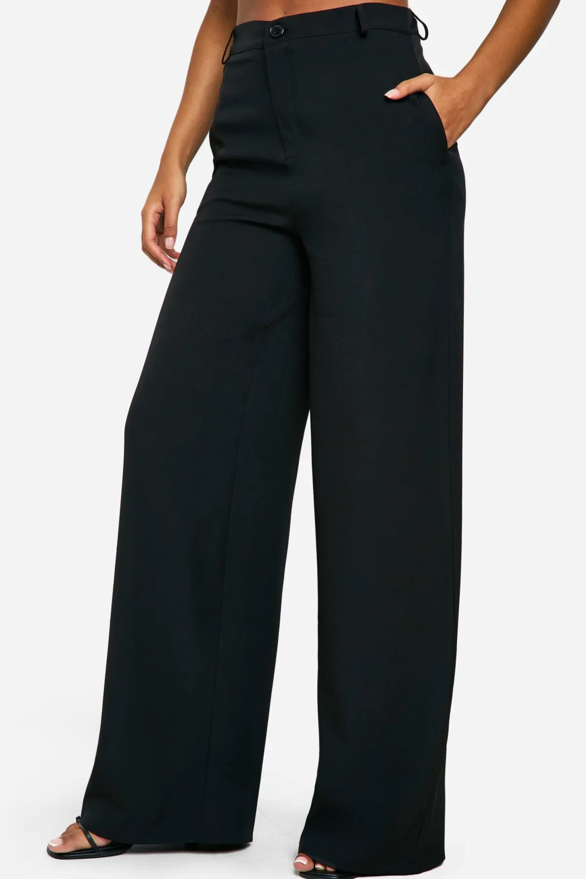boohoo Pantalon long à jambe droite<Femme Pantalons