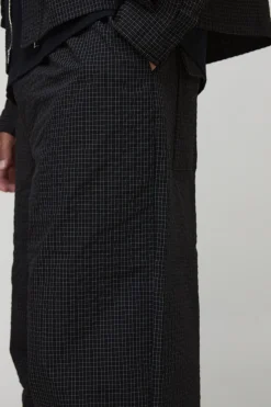 boohooMAN Pantalon long parachute à carreaux ripstop<Homme Pantalons Tall|Tout Afficher
