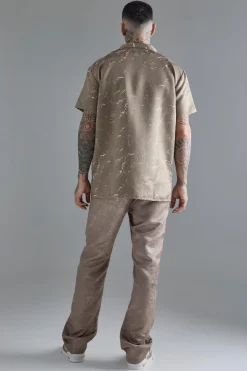 boohooMAN Pantalon long à taille élastiquée, coupe slim avec gousset et texture<Homme Pantalons Tall|Tout Afficher