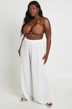 Pantalon Oversize Effet Lin Plus Essentials
