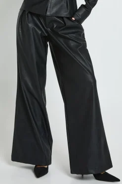 boohoo Pantalon Palazzo En Synthétiquecuir<Femme Pantalons