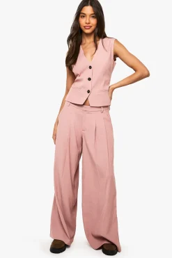 boohoo Pantalon Palazzo à jambe large sur mesure<Femme Pantalons