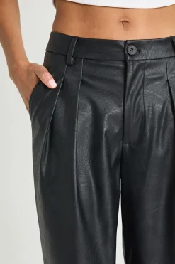 boohoo Pantalon Palazzo Tall En Synthétiquecuir<Femme Pantalons