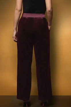 Pantalon à Panneau Latéral en Velours Sergé