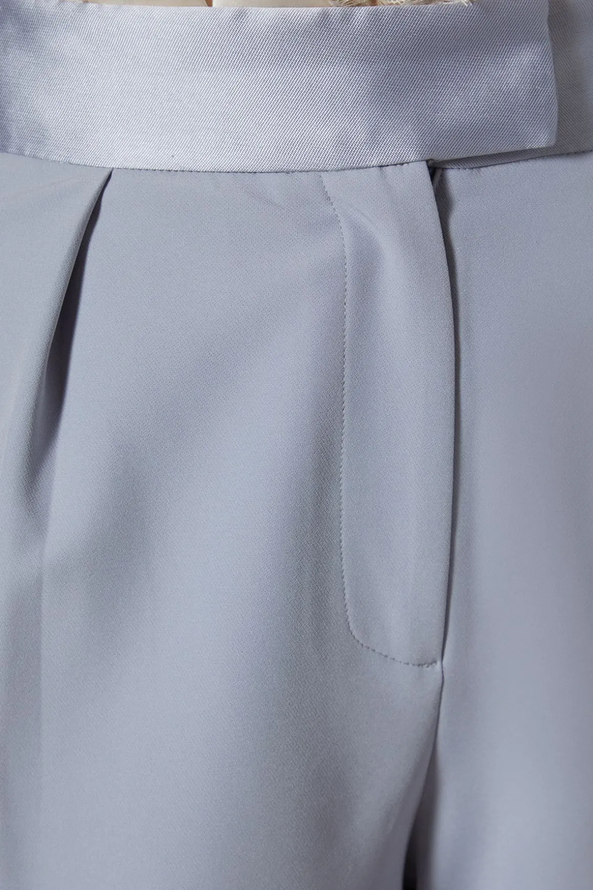 Pantalon à Panneau Sergé Satiné