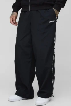 Pantalon Parachute à Rayures Brodées pour Grands