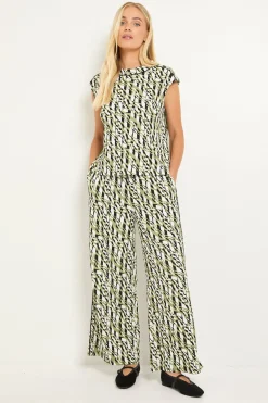 Wallis Pantalon Petite À Contraste En Jersey Géométrique<Femme Pantalons