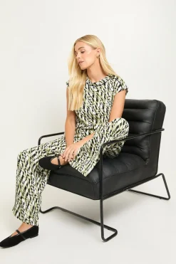 Wallis Pantalon Petite À Contraste En Jersey Géométrique<Femme Pantalons