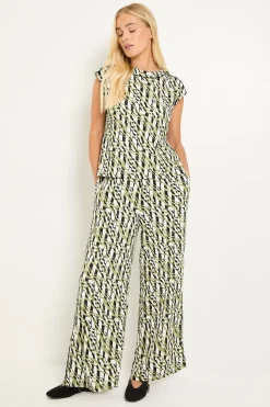 Wallis Pantalon Petite À Contraste En Jersey Géométrique<Femme Pantalons