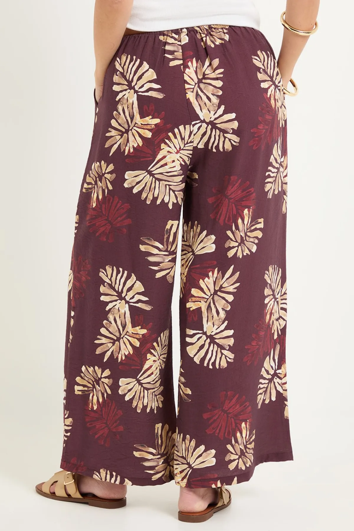 Wallis Pantalon Petite À Cordon Avec Imprimé Palmier<Femme Pantalons