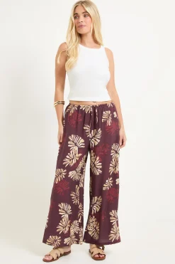 Wallis Pantalon Petite À Cordon Avec Imprimé Palmier<Femme Pantalons