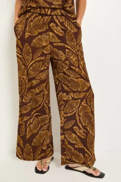 Pantalon Petite En Jersey Palm À Contraste