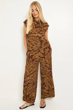 Pantalon Petite En Jersey Palm À Contraste