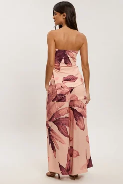 KarenMillen Pantalon Petite En Viscose Lin À Imprimé Palmier<Femme Pantalons|Ensembles