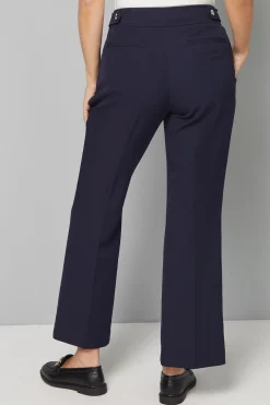 Pantalon Petite Marine Élégant Coupe Évasée