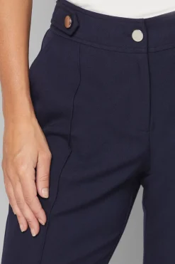 Pantalon Petite Marine Élégant Coupe Évasée