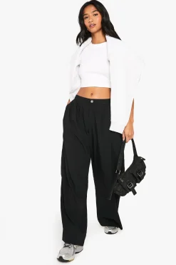 Pantalon Petite à taille basse à jambe droite