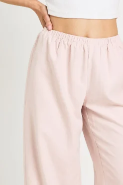 Pantalon Petite Taille Large À Cordon De Serrage