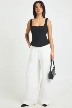 Pantalon Petite Tailleur Jambe Large